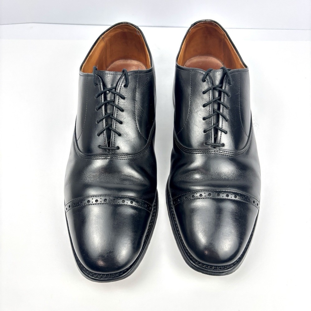 Allen Edmonds Byron Black Leather Cap Toe Oxford Dress Shoes Men's 10D USA - Picture 16 of 16